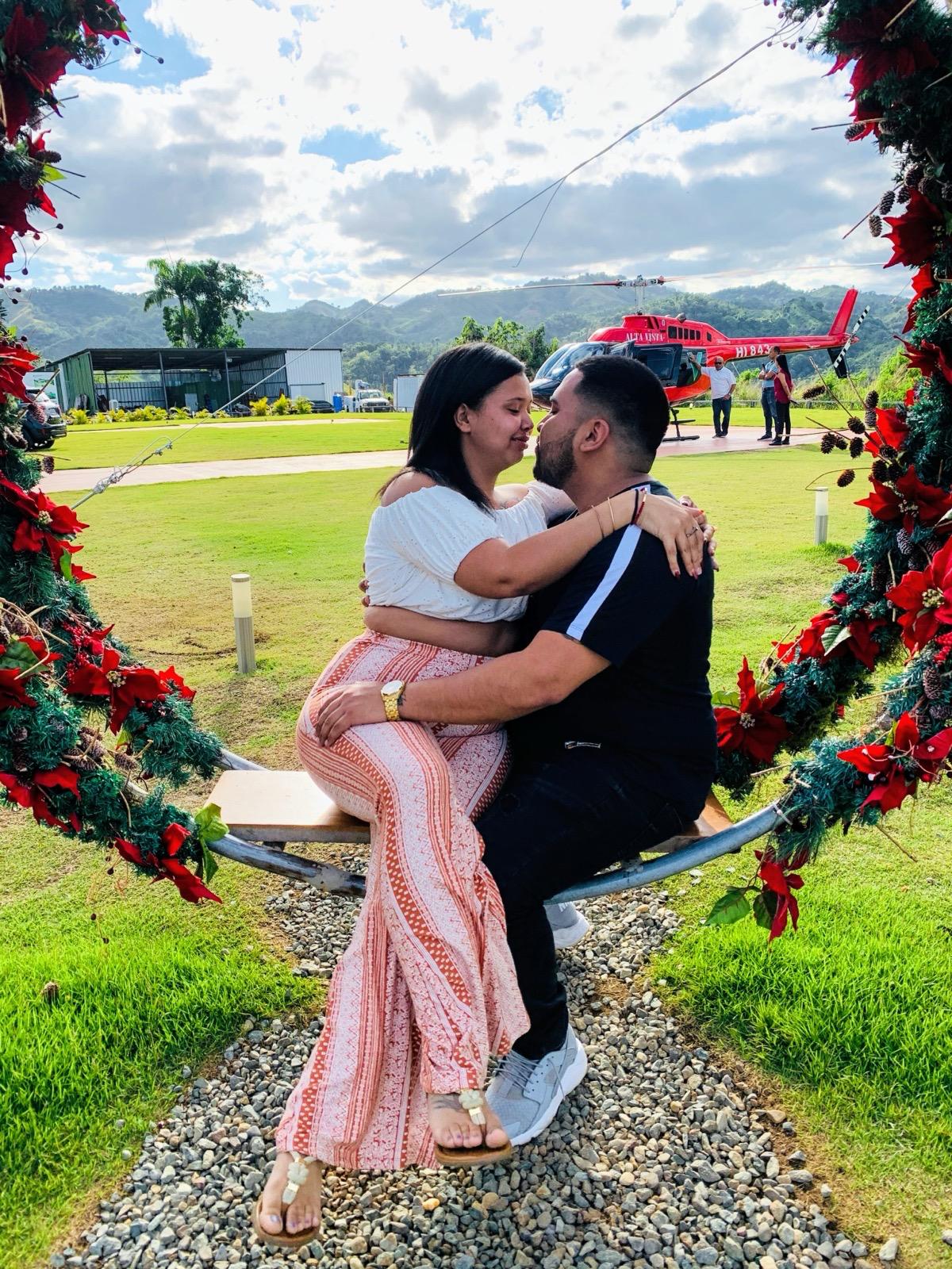 Kevin and Arielle sharing a moment together